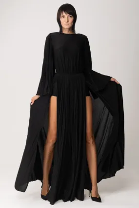 Abito Red Carpet con scollo e collana sul retro Nero