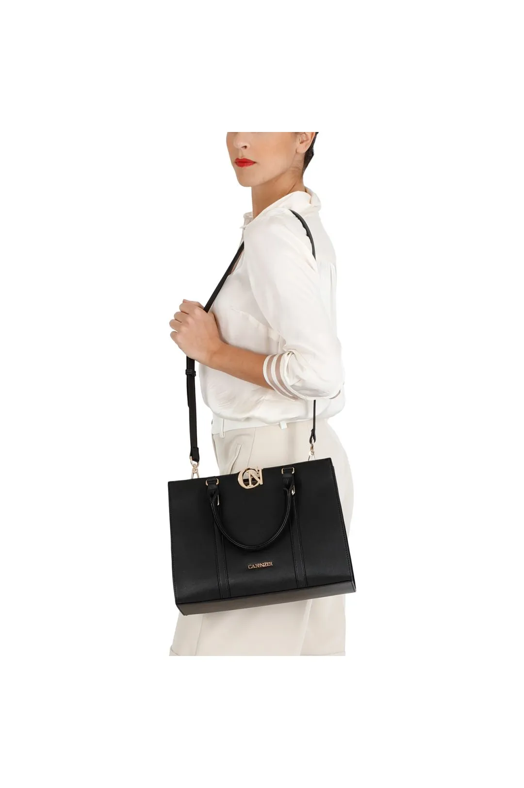 bauletto rigido con monogramma smaltato