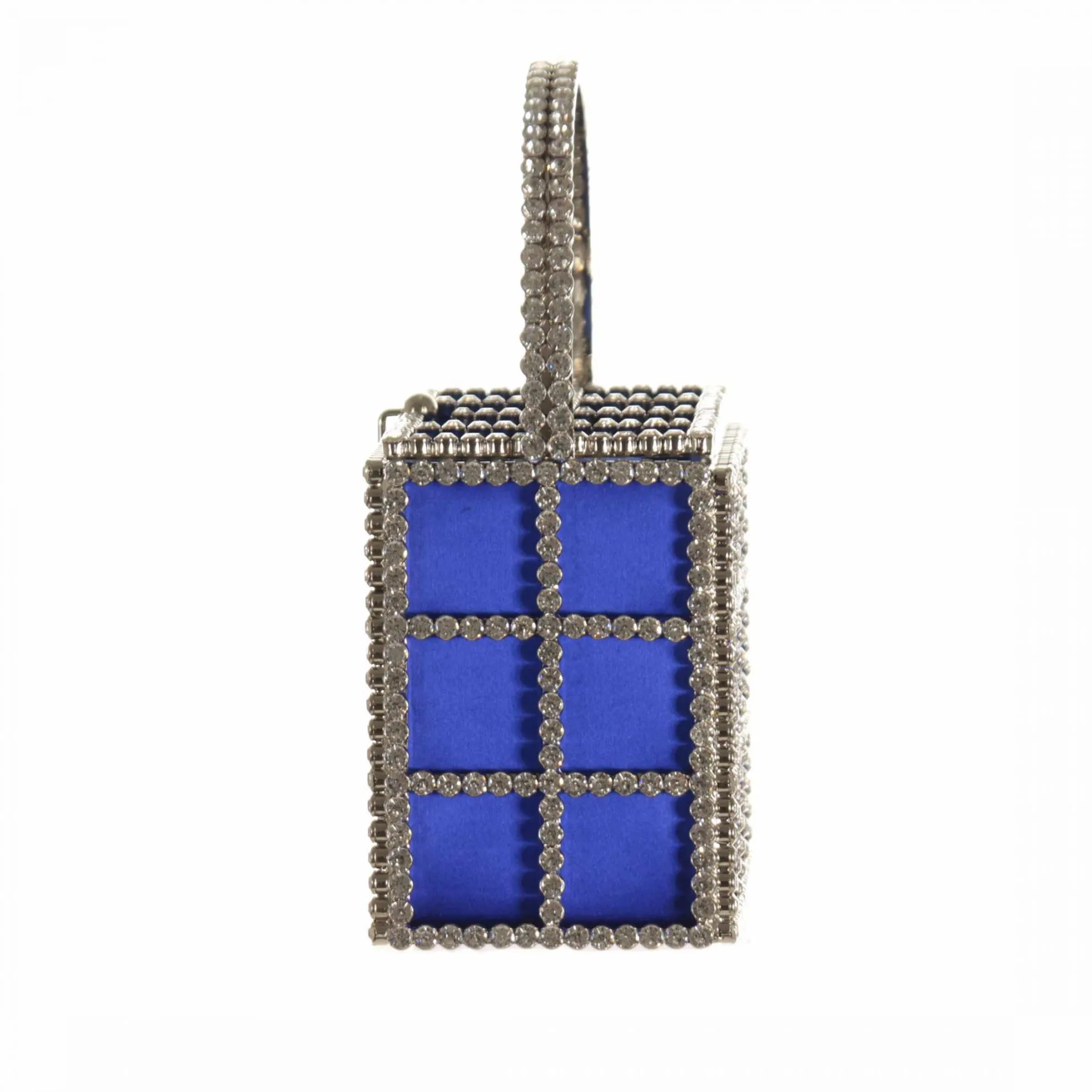 Bauletto rigido modello gabbia con strass