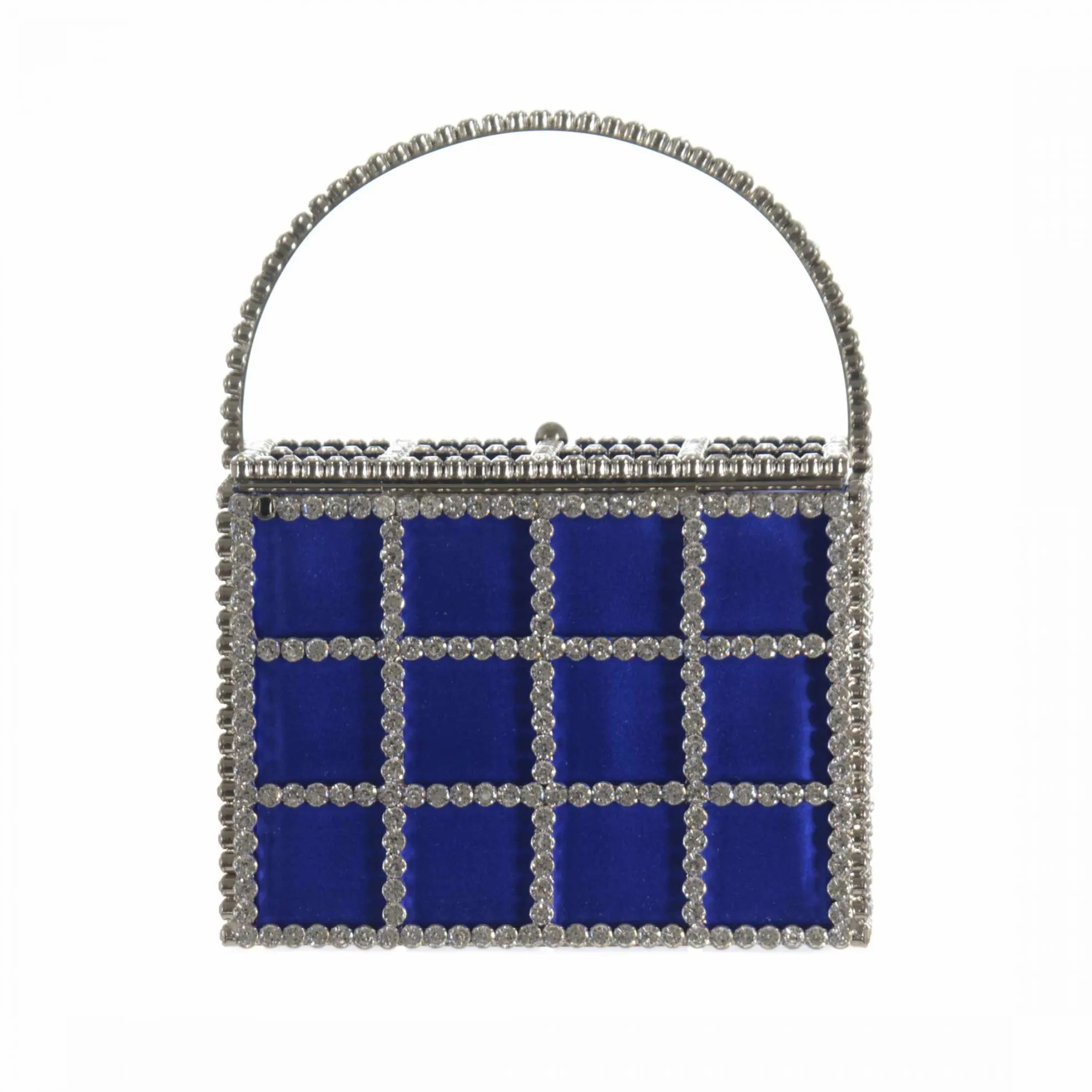Bauletto rigido modello gabbia con strass