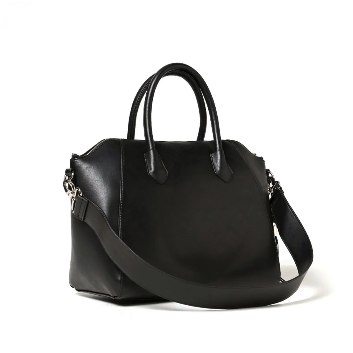 Bauletto Strutturato Con Logo, Nero
