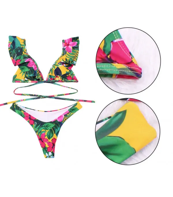 Bikini rouges ibiscus
