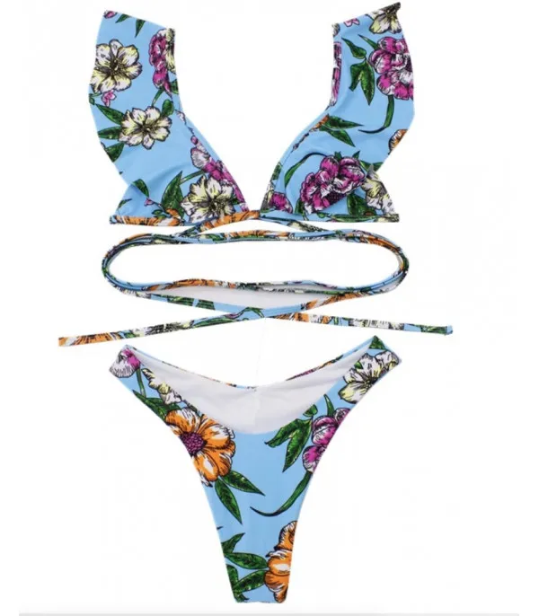 Bikini rouges ibiscus