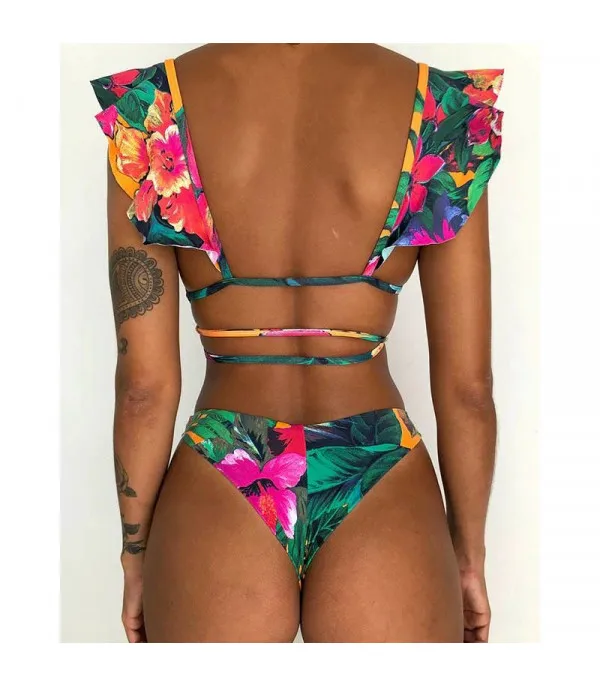 Bikini rouges ibiscus