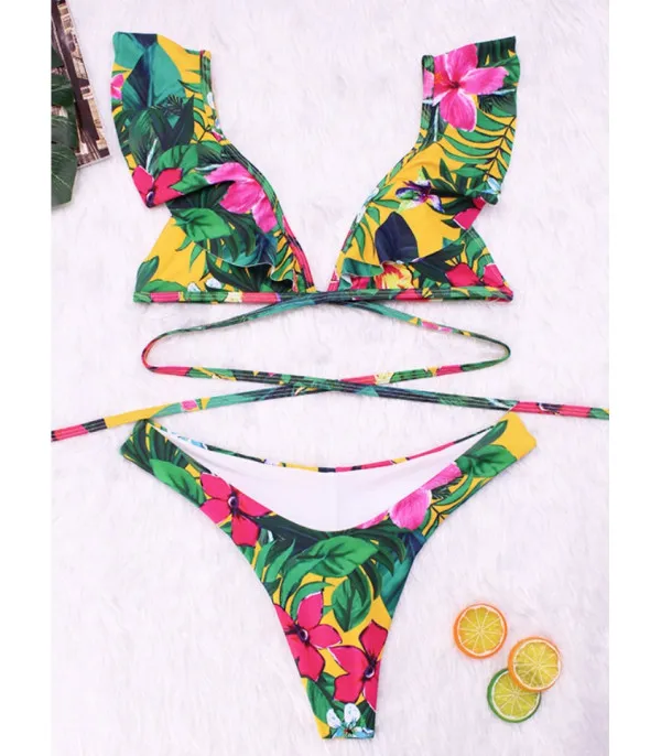 Bikini rouges ibiscus