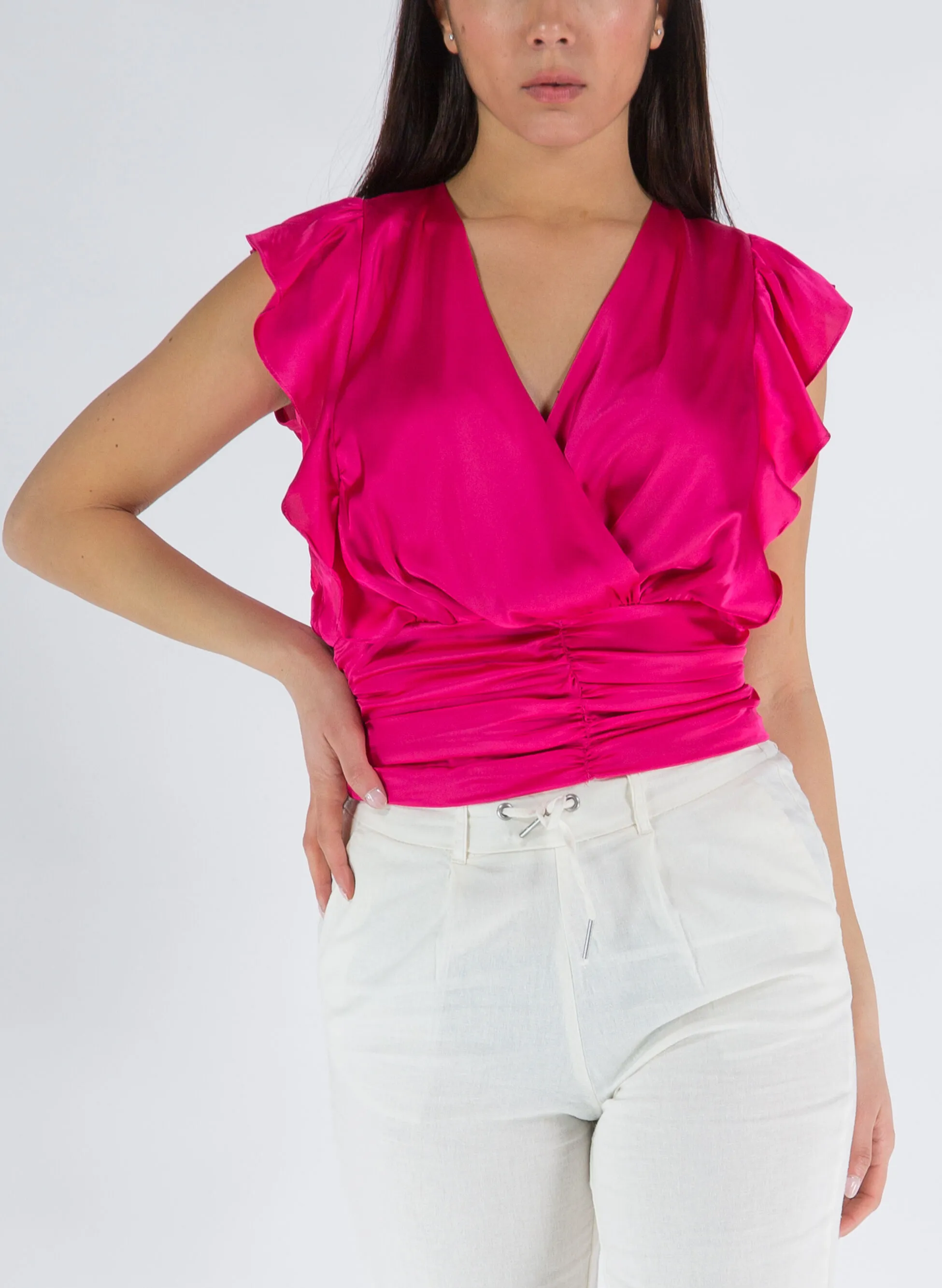 blusa con volant