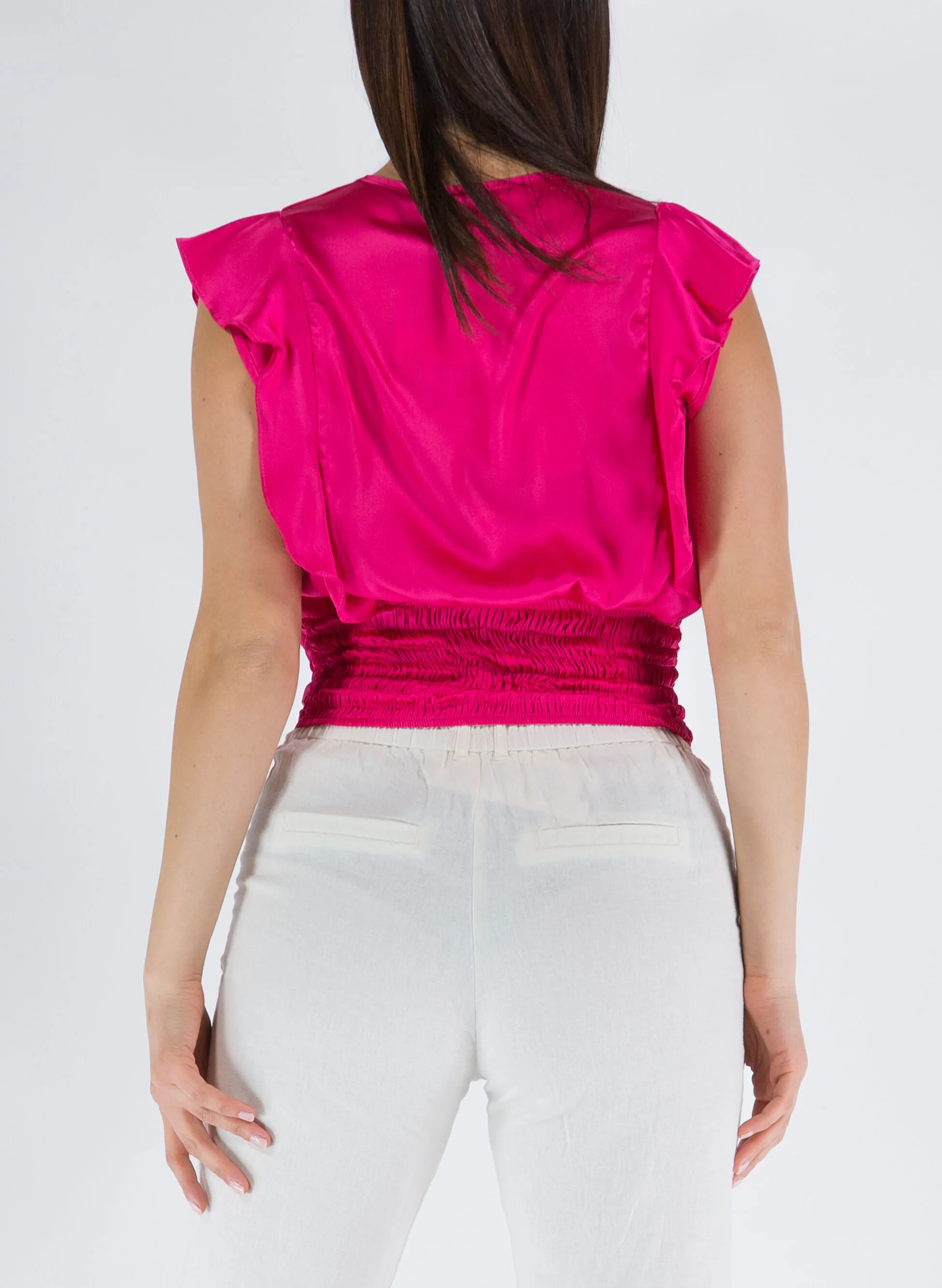 blusa con volant