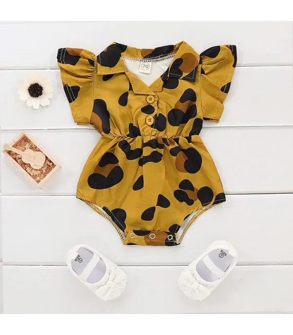 Body scamiciato leopard baby