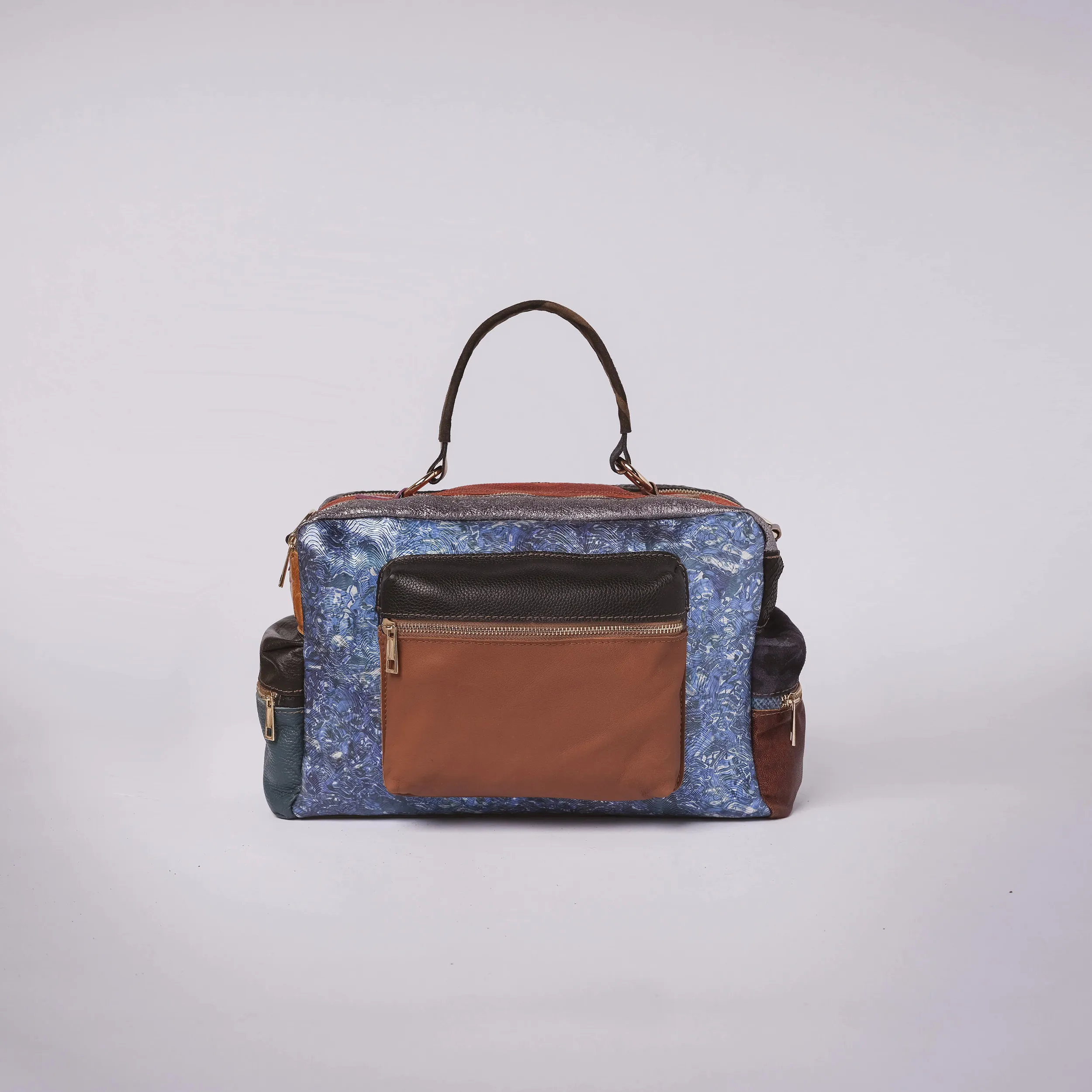 Borsa in Pelle Blu