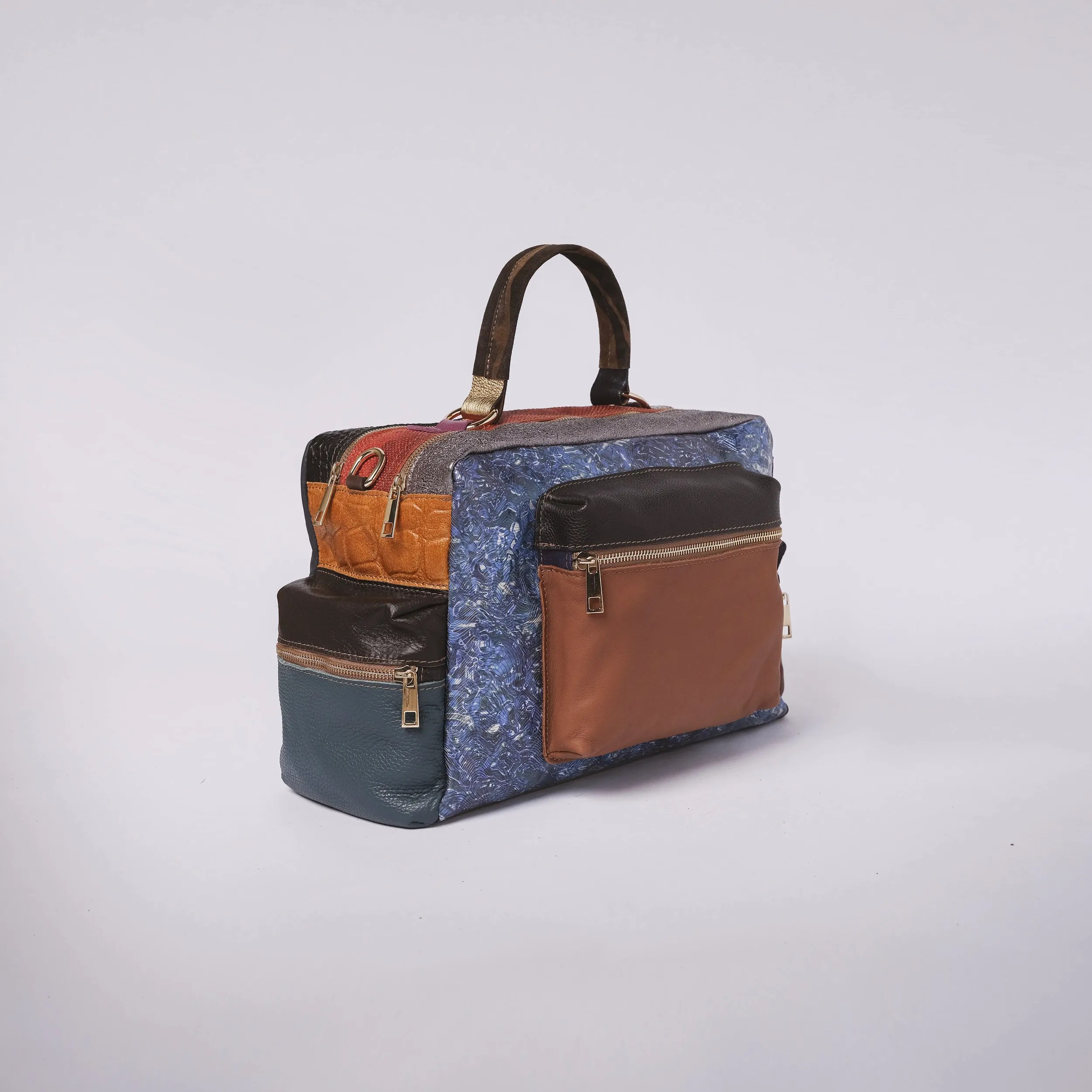 Borsa in Pelle Blu