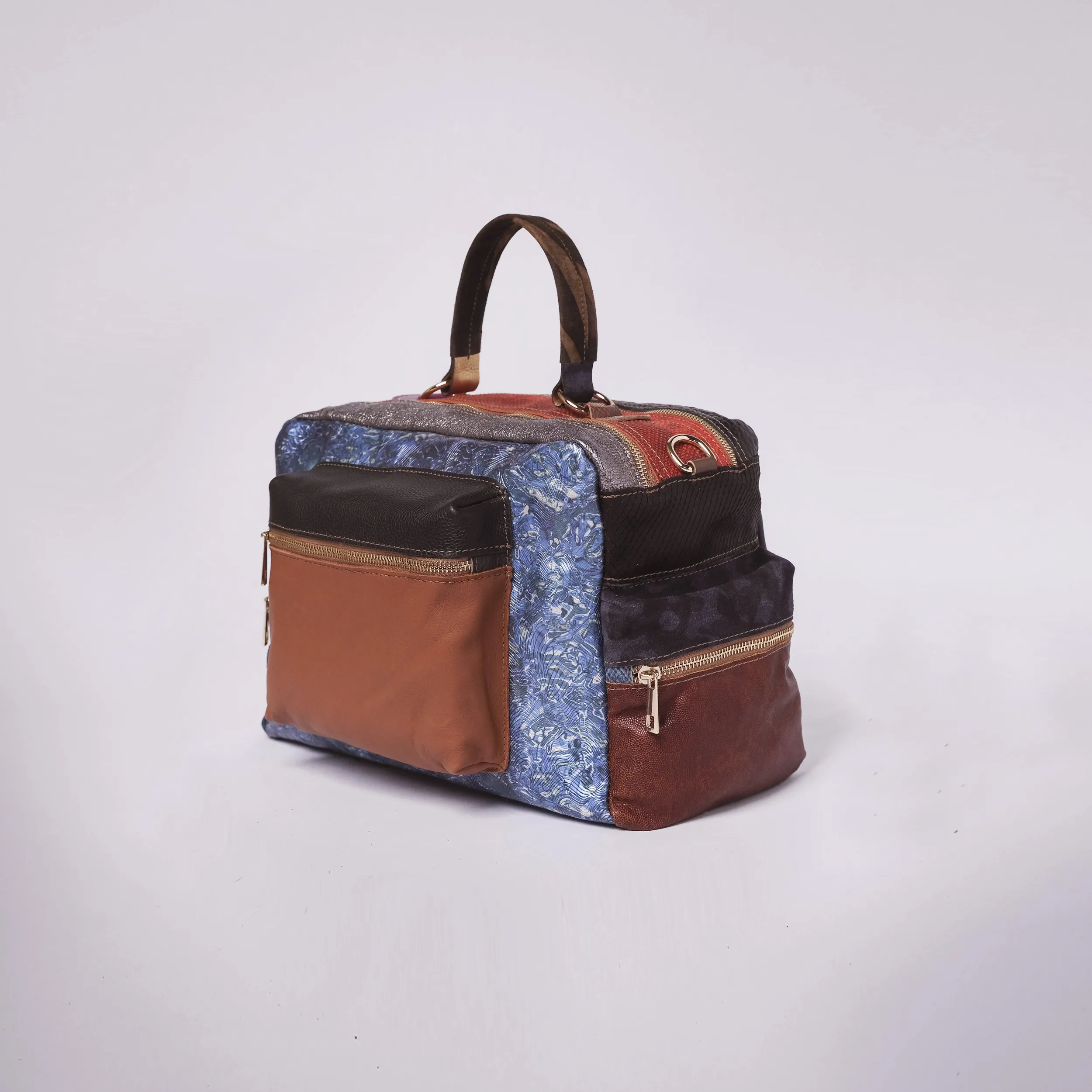 Borsa in Pelle Blu