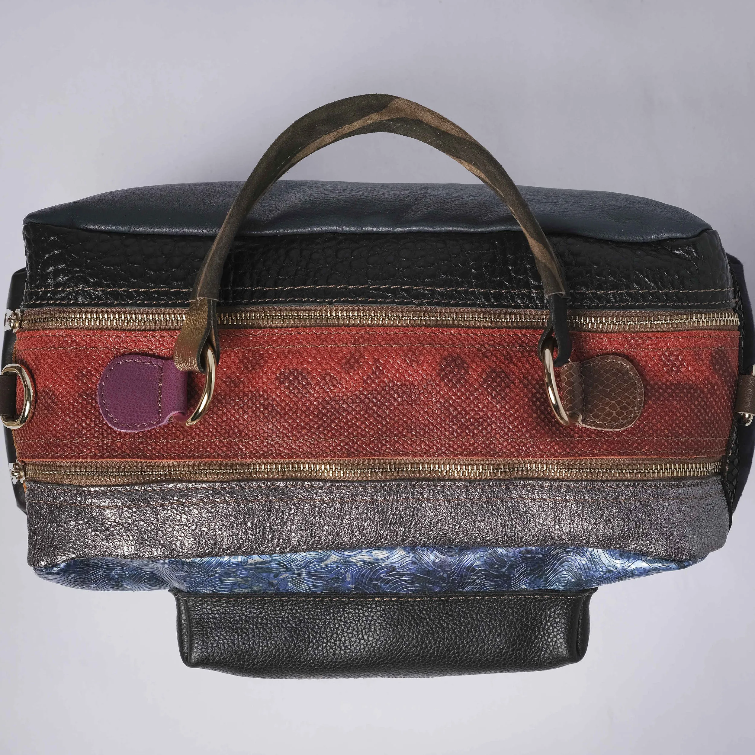 Borsa in Pelle Blu