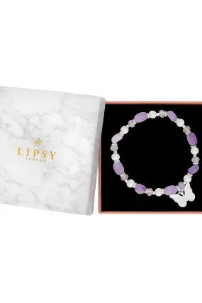 Bracciale Lipsy Jewellery con perline e farfalla - In confezione regalo