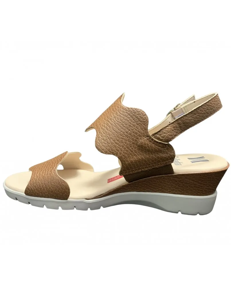 CALLAGHAN 29107 sandali donna scarpe zeppa cuoio pelle