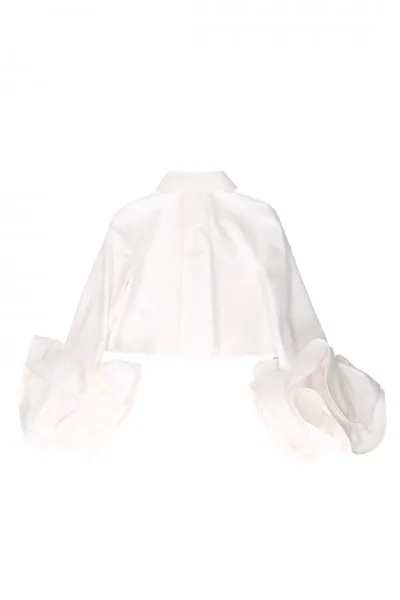 Camicia con maniche a volant PANNA CHIARO