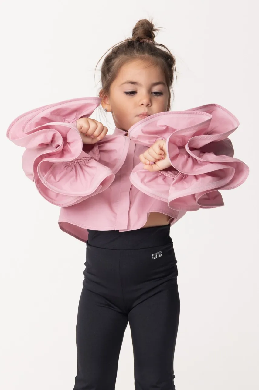 Camicia con maniche a volant SOFT BERRY