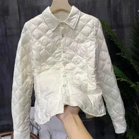 Cappotto trapuntato Parka Giacca autunno-inverno Donna Cappotti caldi Moda Eleganza Vita in giacche da donna imbottite in cotone