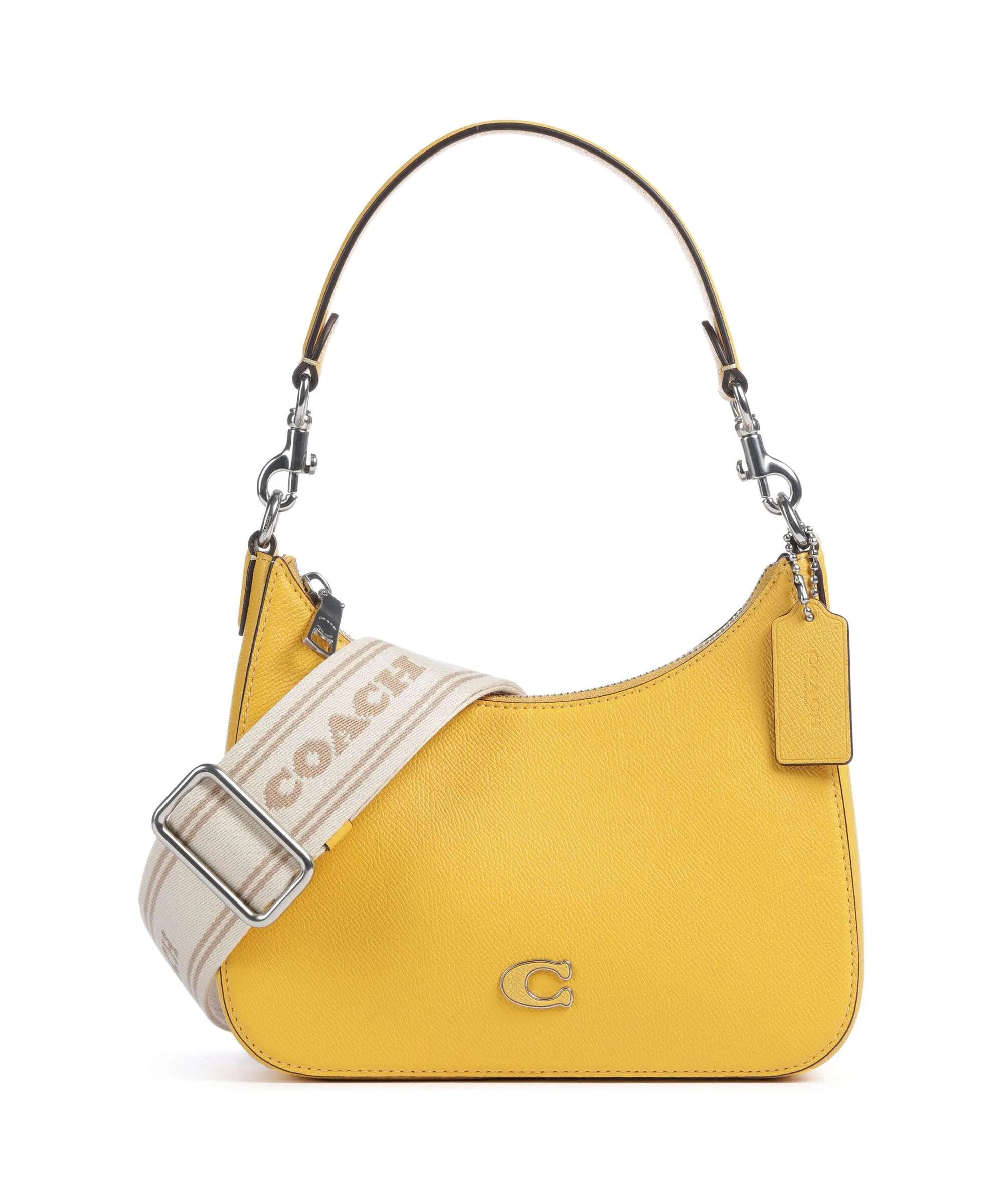  Coach Capsule Borsa a spalla pelle granulata giallo  
