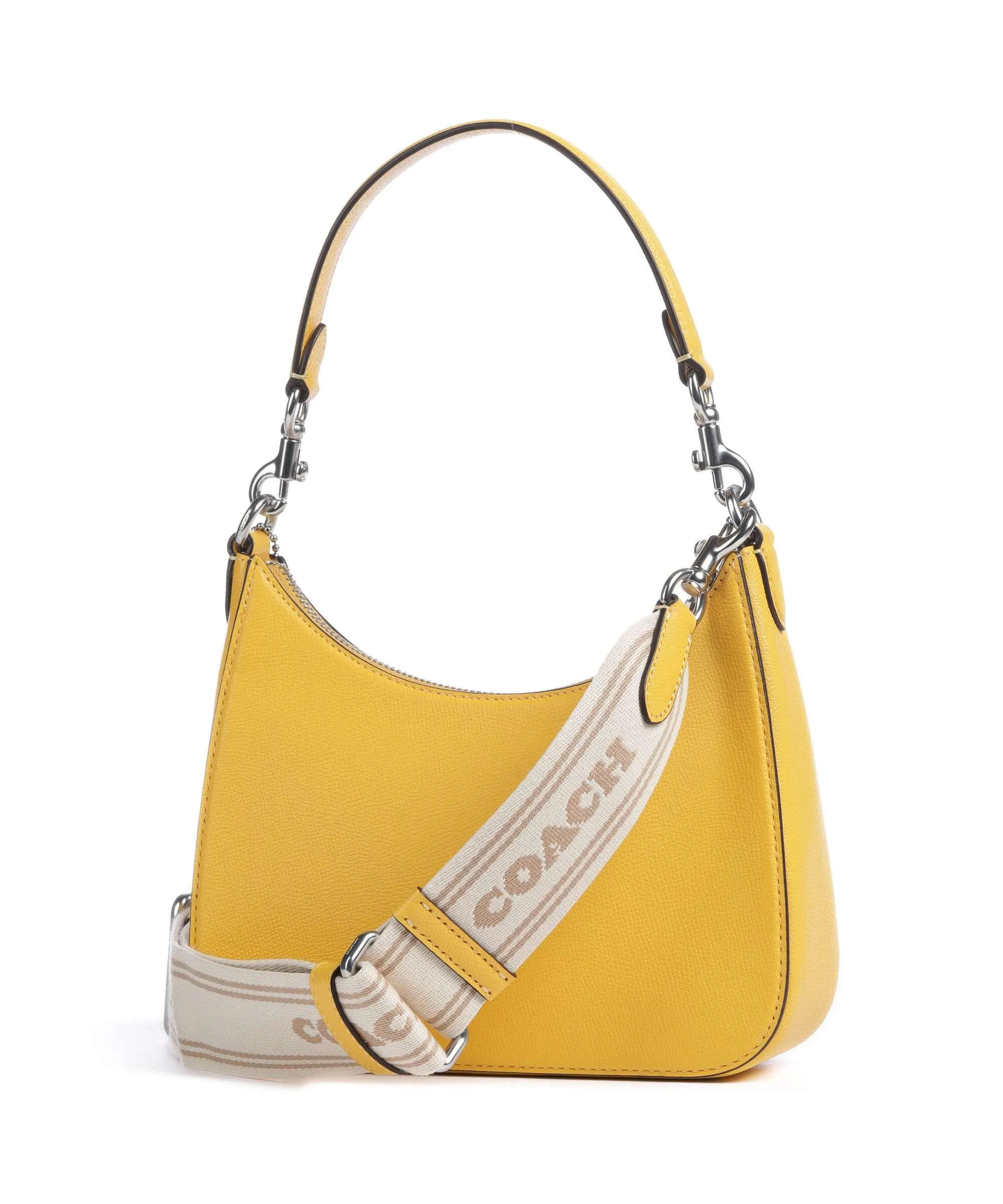  Coach Capsule Borsa a spalla pelle granulata giallo  