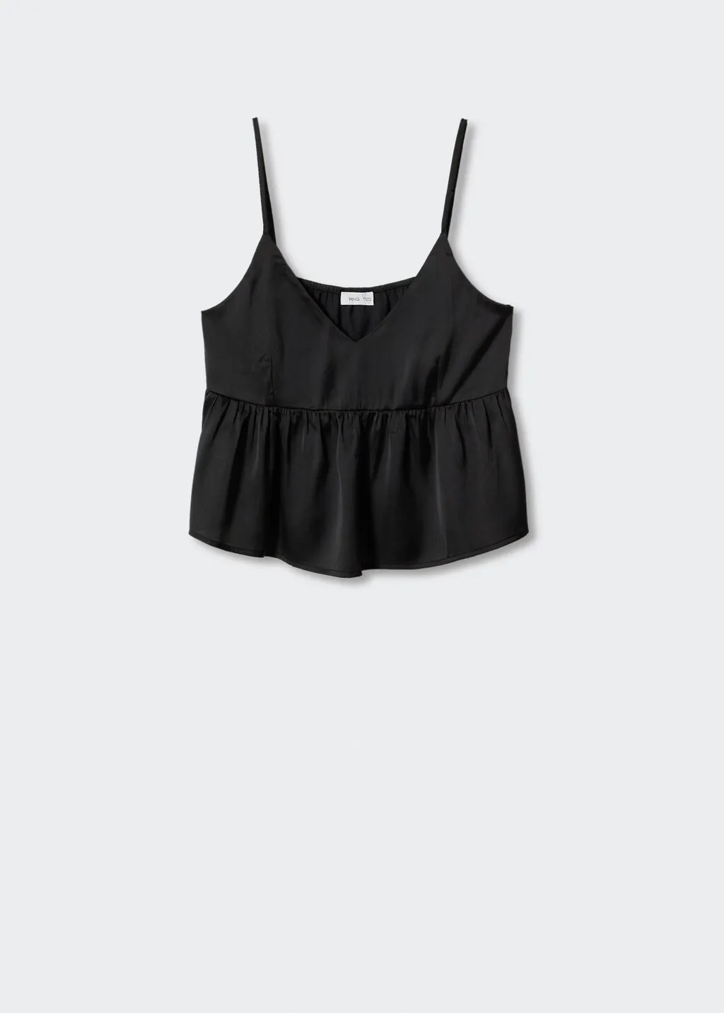 Crop top con volant