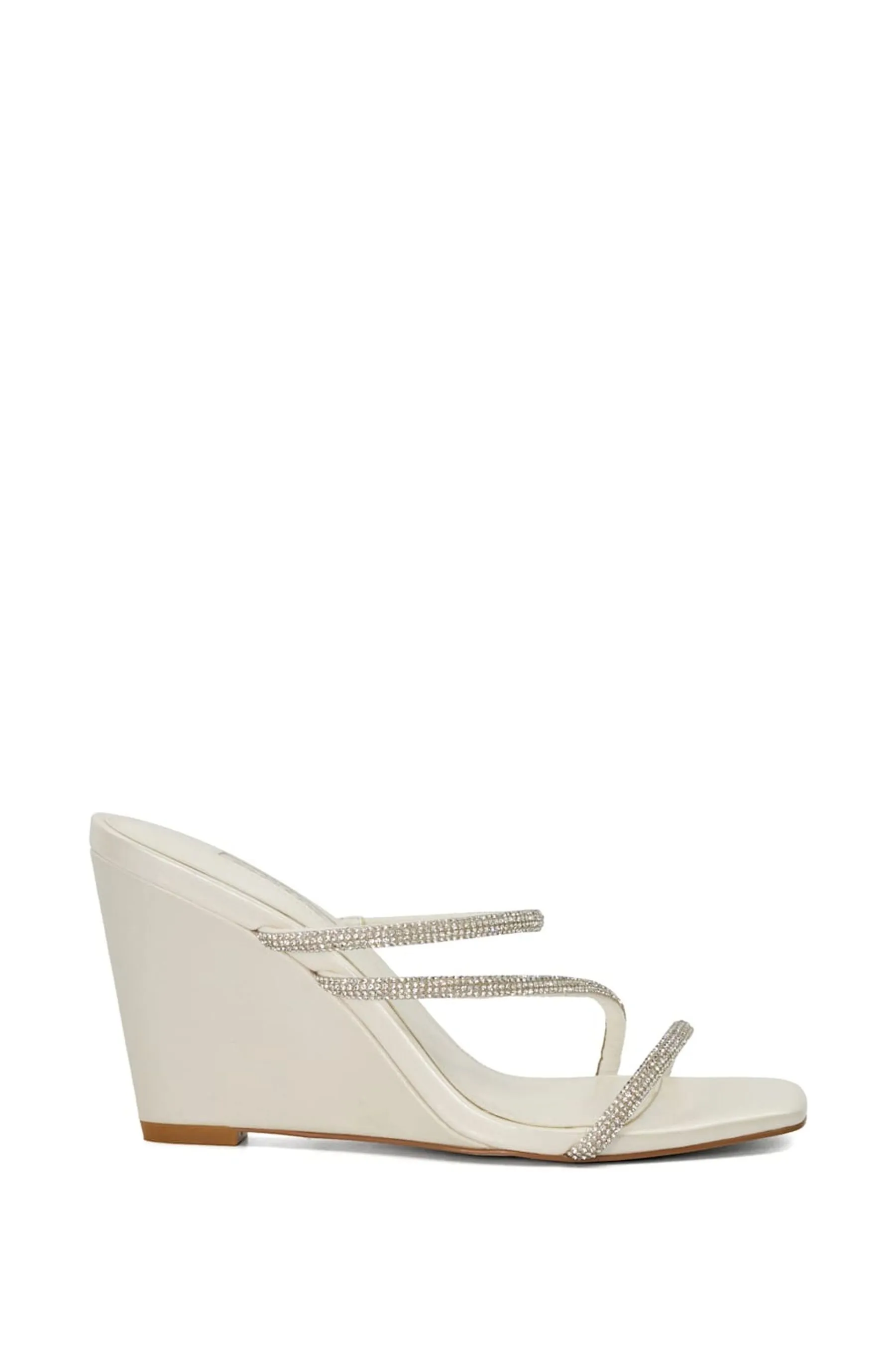 Dune London - Moonbeam - Scarpe da sposa con zeppa e strass