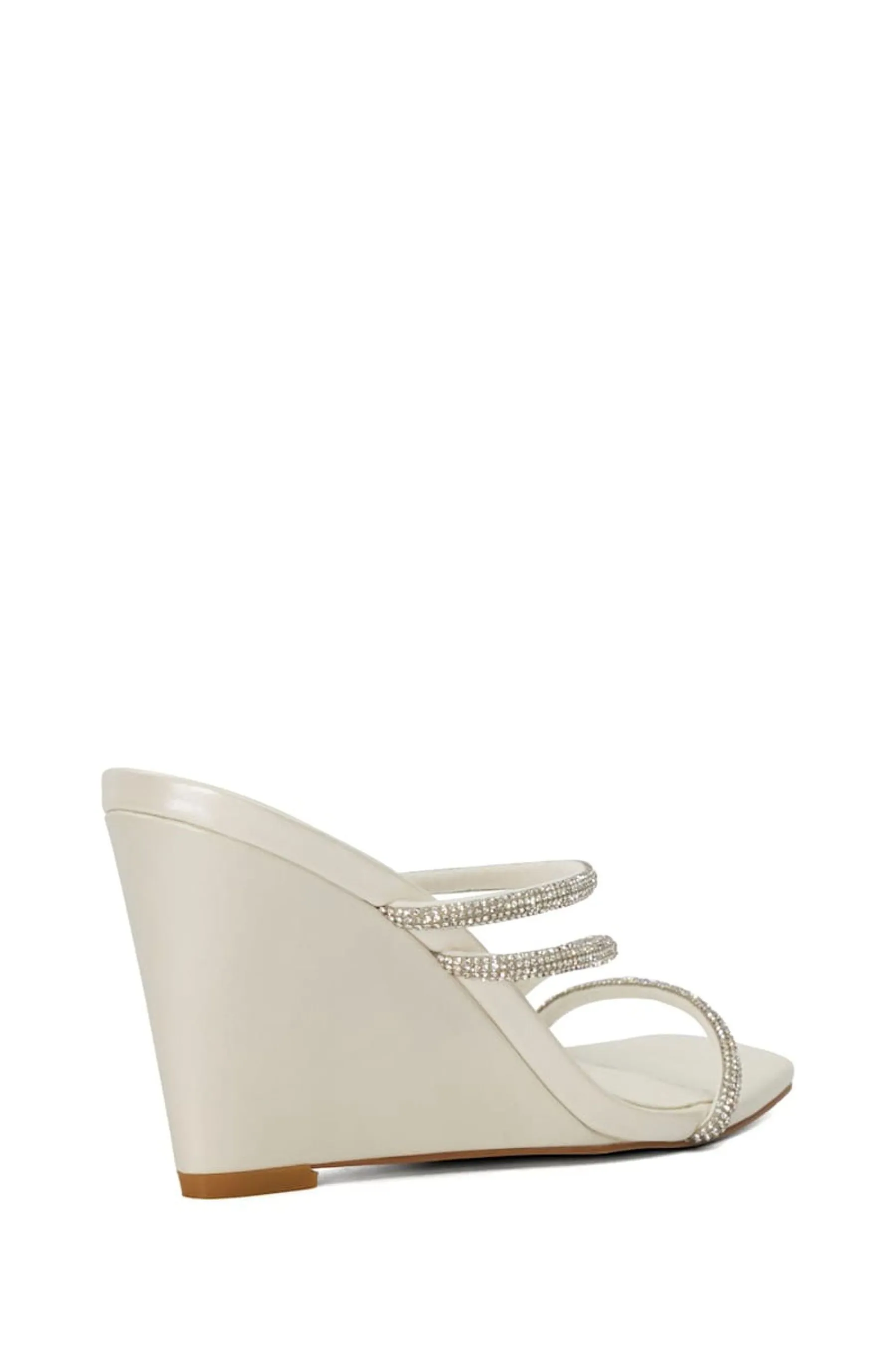 Dune London - Moonbeam - Scarpe da sposa con zeppa e strass