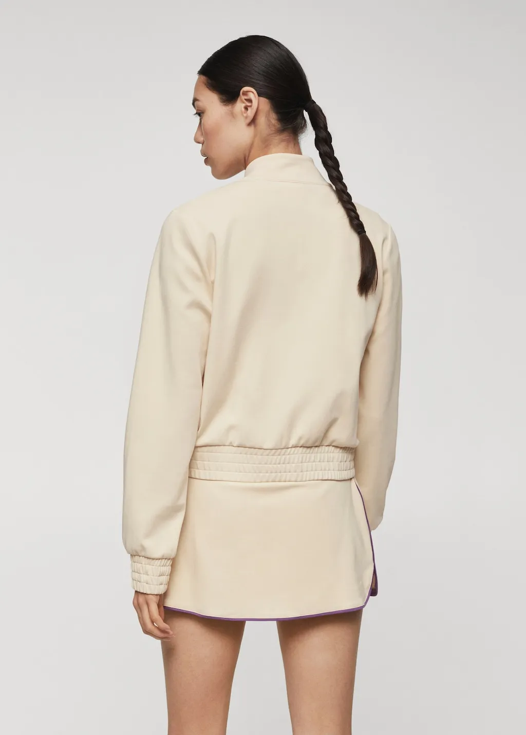 Felpa collo Perkins zip