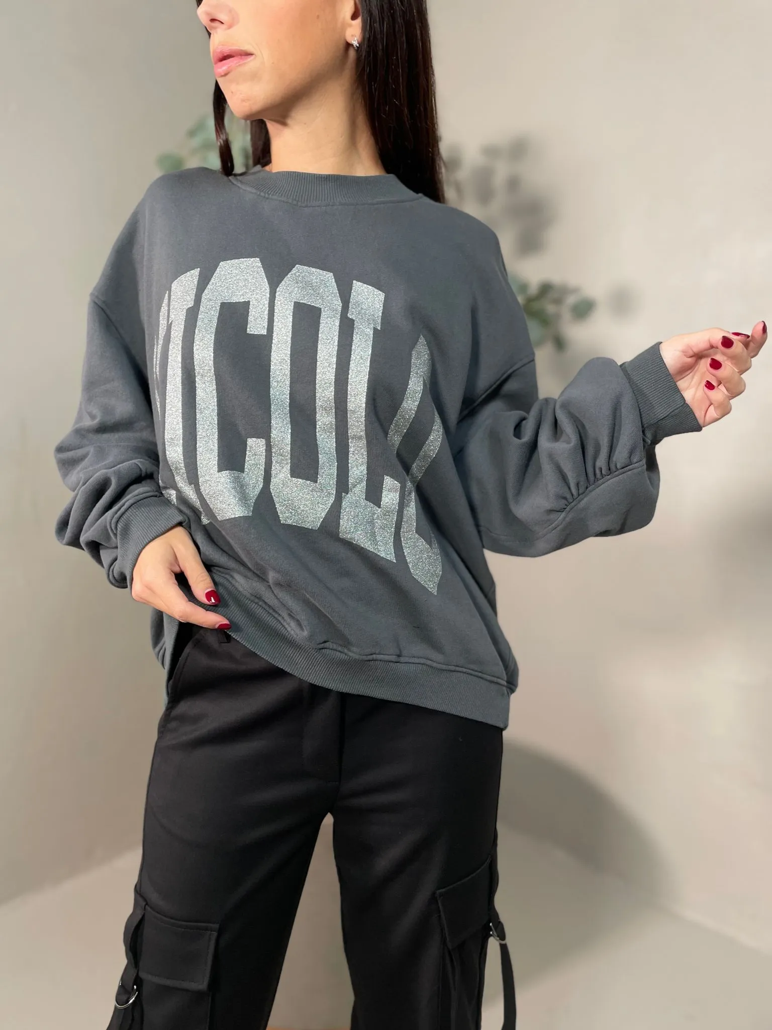 Felpa Logo Glitter Vicolo