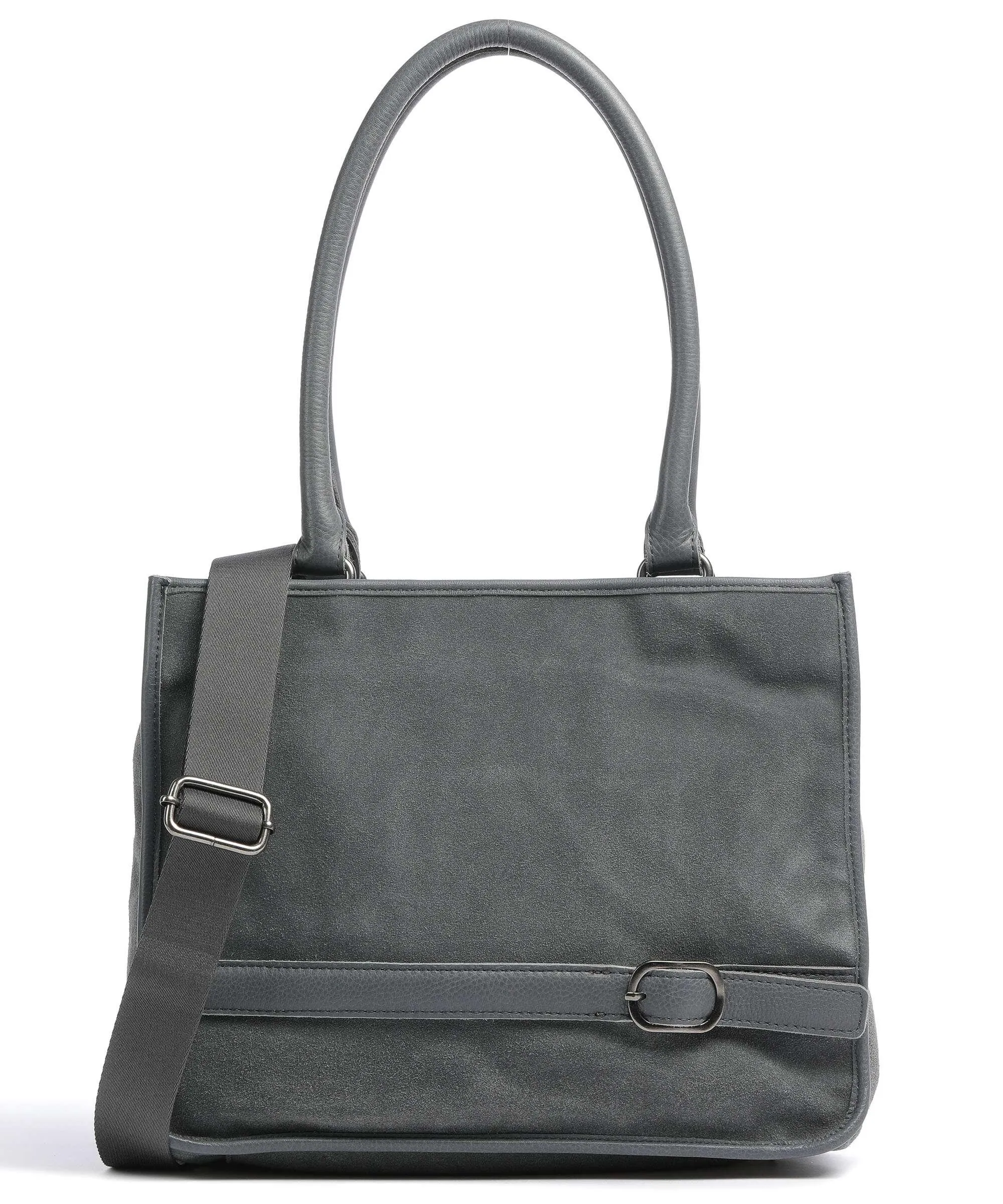  FredsBruder Jo Borsa shopper pelle bovina ruvida grigio scuro  