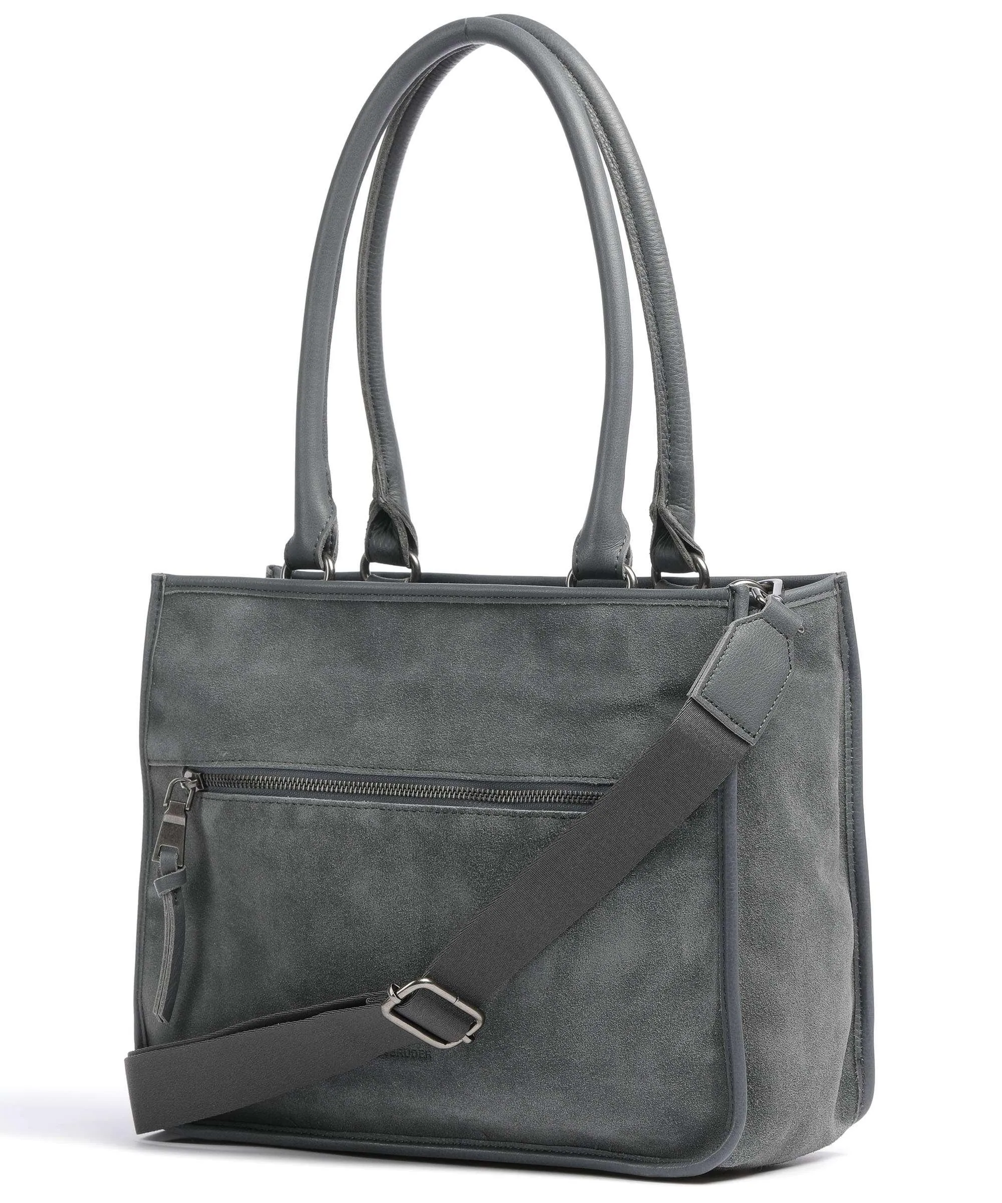  FredsBruder Jo Borsa shopper pelle bovina ruvida grigio scuro  