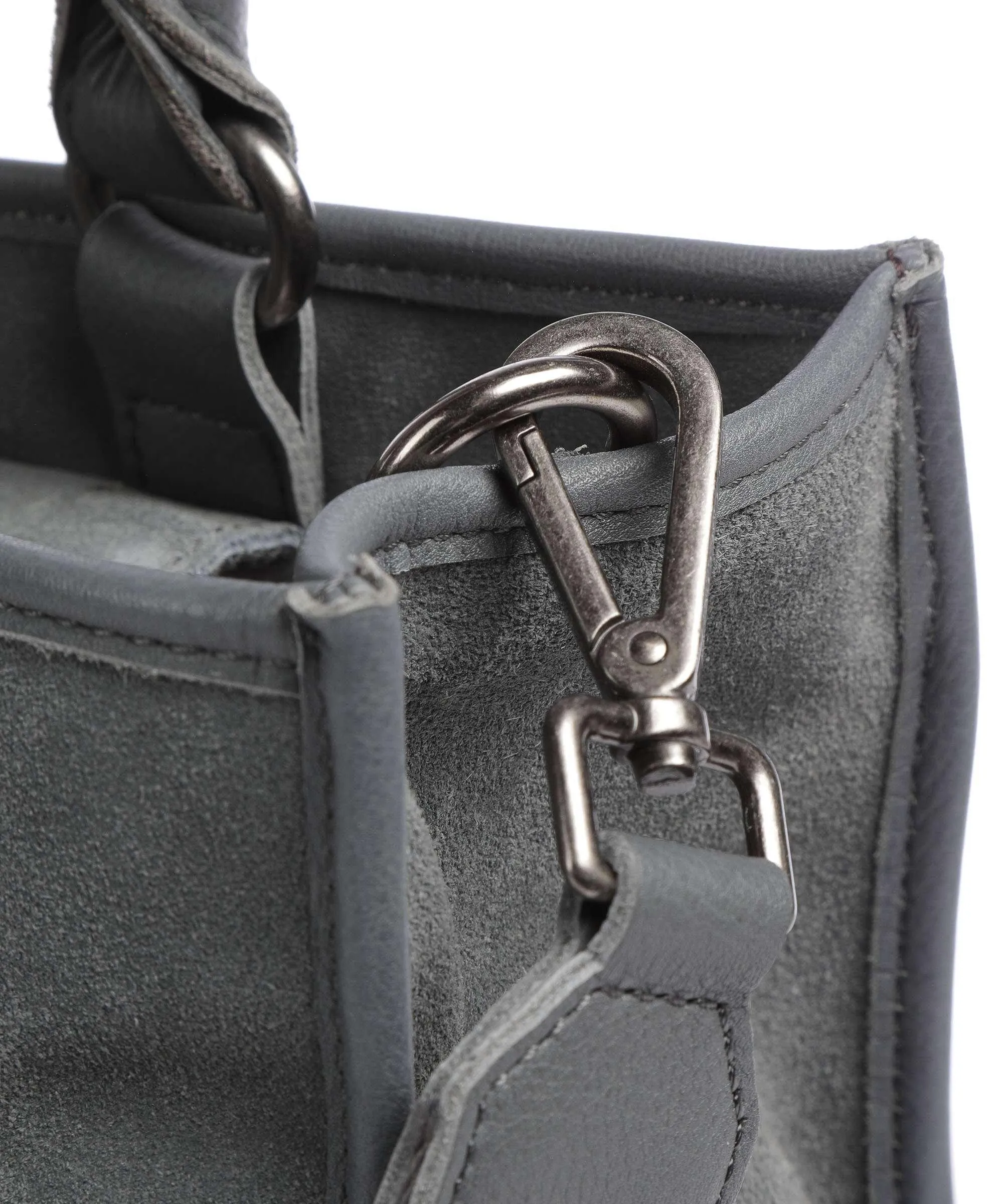  FredsBruder Jo Borsa shopper pelle bovina ruvida grigio scuro  