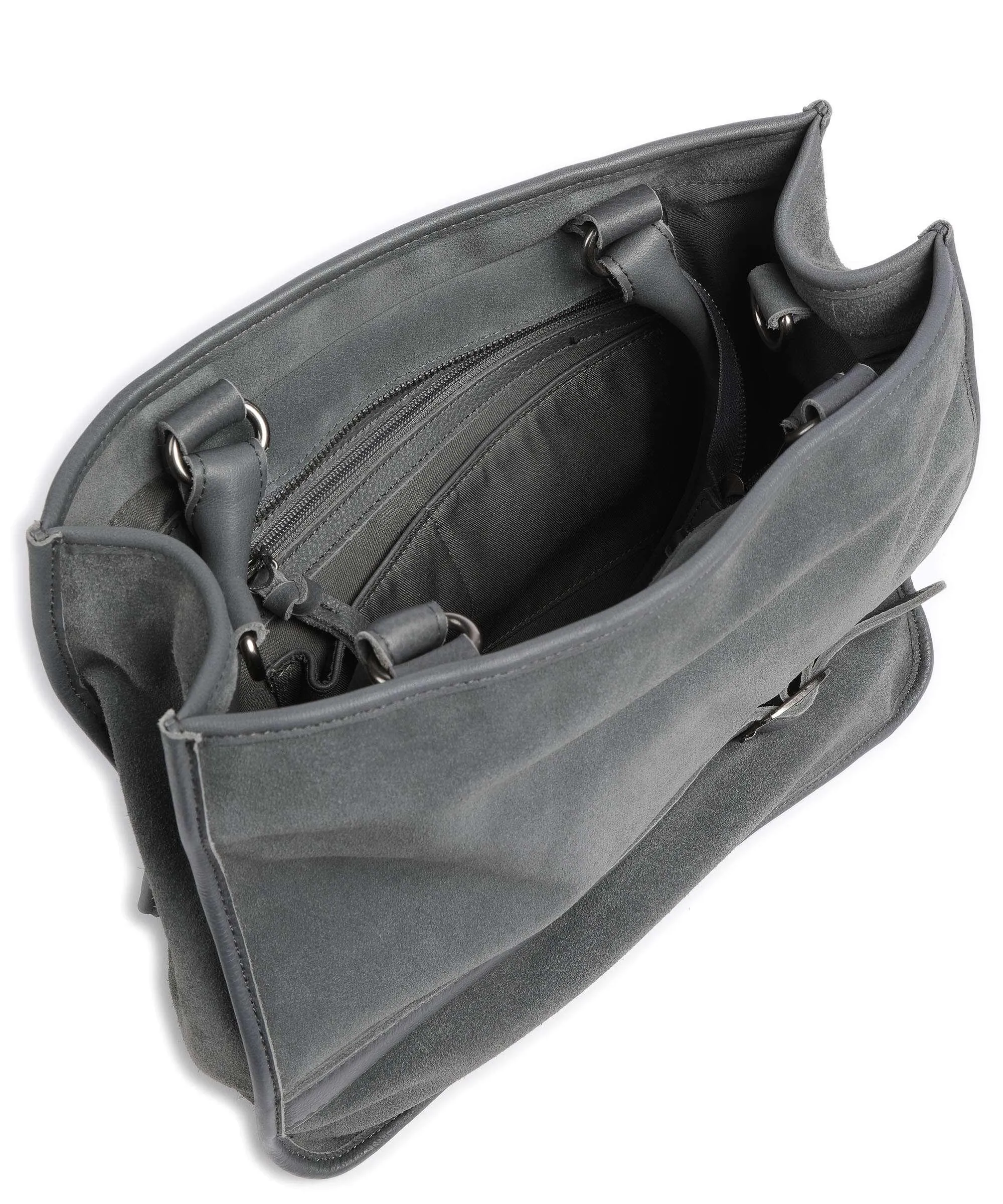 FredsBruder Jo Borsa shopper pelle bovina ruvida grigio scuro  