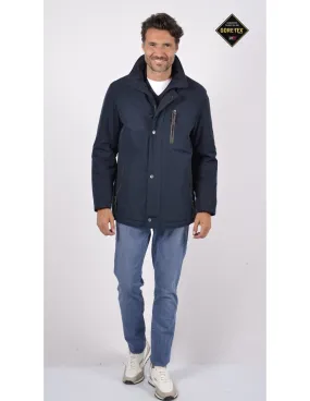 Giubbotto in gore tex parka mod caravaggio blu e nero bgt a / i
