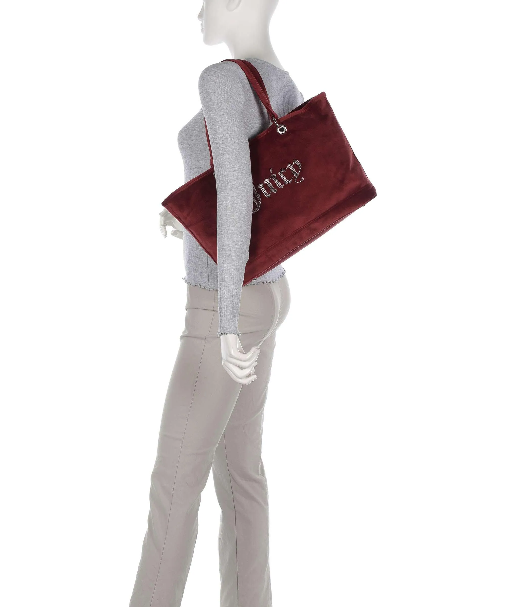  Juicy Couture Kimberly L Borsa shopper poliestere rosso scuro  