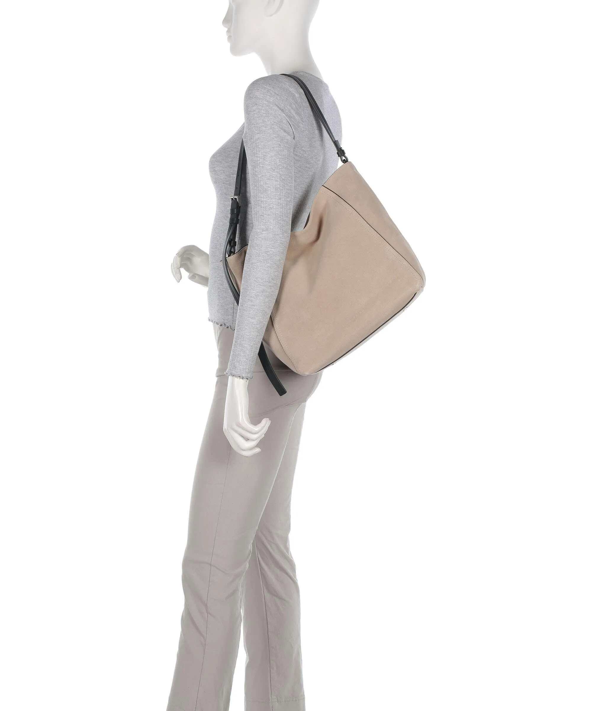  Liebeskind Lou Calf Optic XS Borsa hobo pelle ruvida beige  