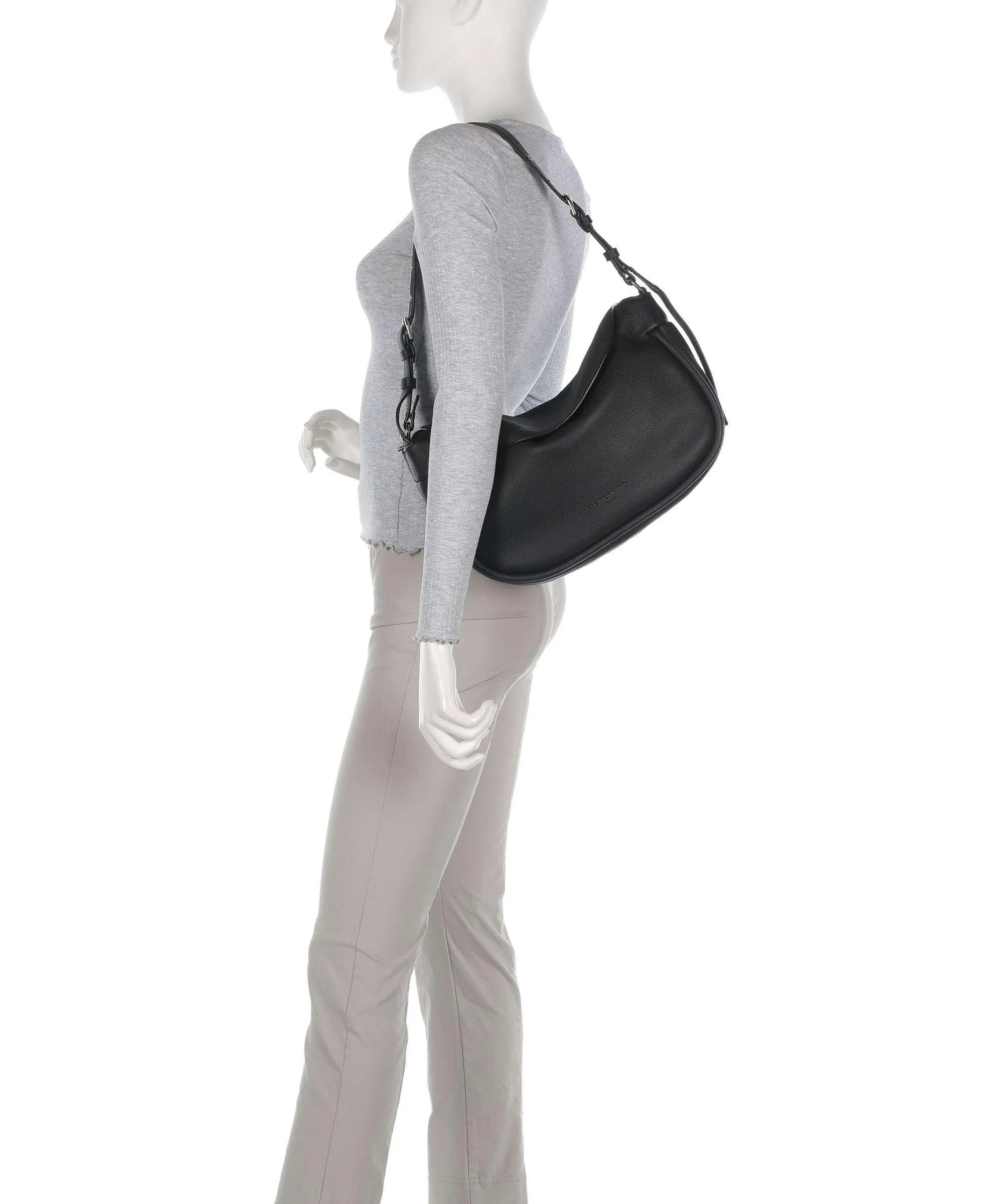  Liebeskind Small Pebble L Borsa a spalla pelle di vacchetta grana nero  