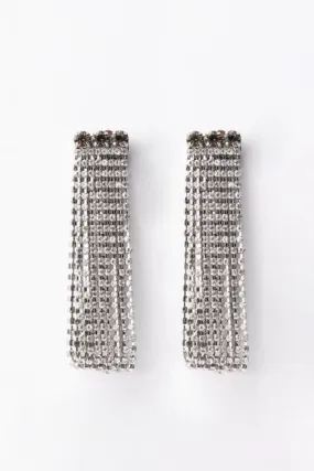 Orecchini con frange di strass Crystal