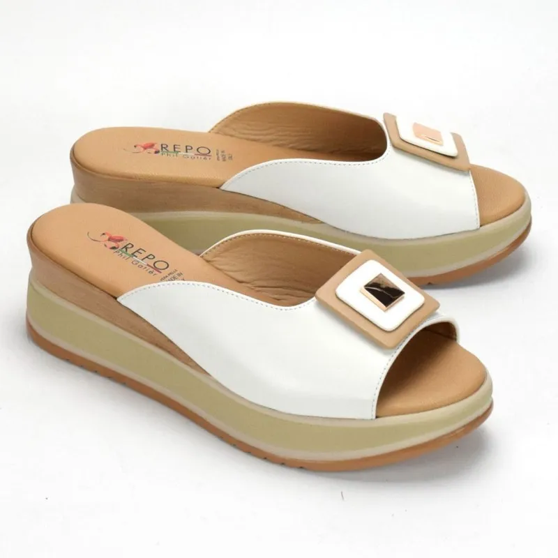 SANDALI MONOFASCIA CON ZEPPA DA DONNA SPACE MODA