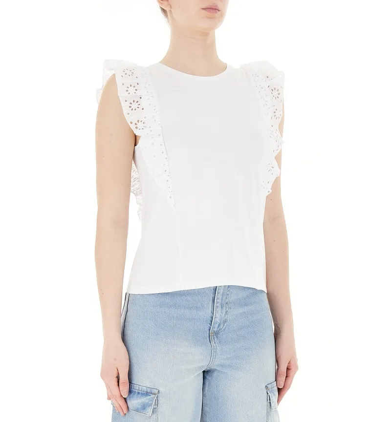 T-shirt con volant