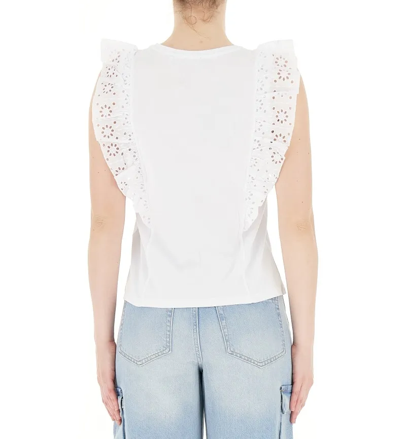 T-shirt con volant
