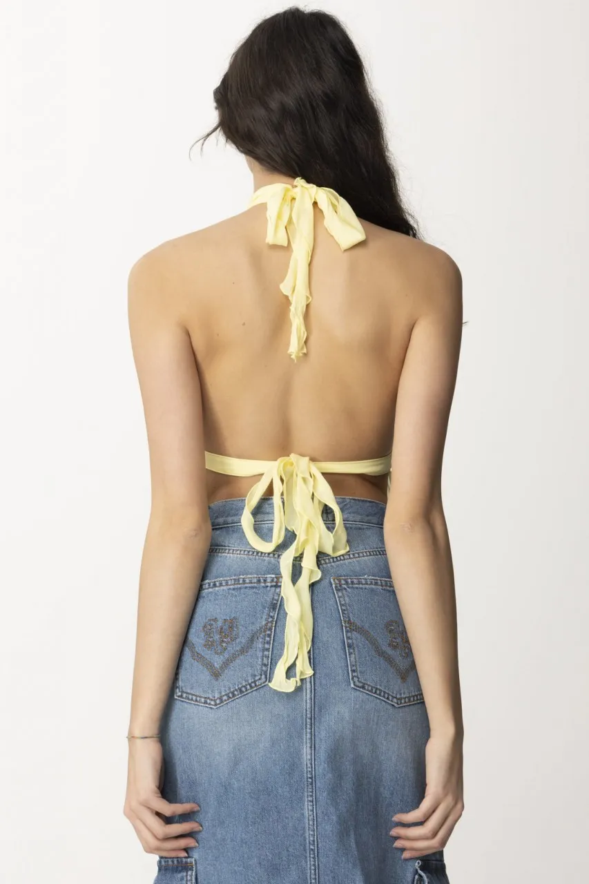 Top bra con volant Lily LEMON